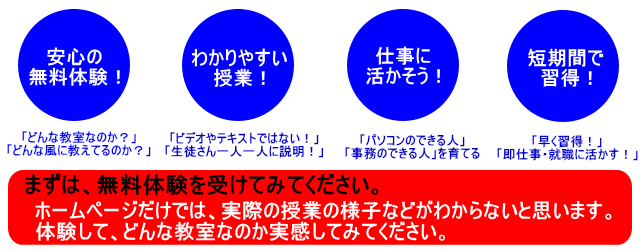 姫路短期・夜間パソコンできる教室